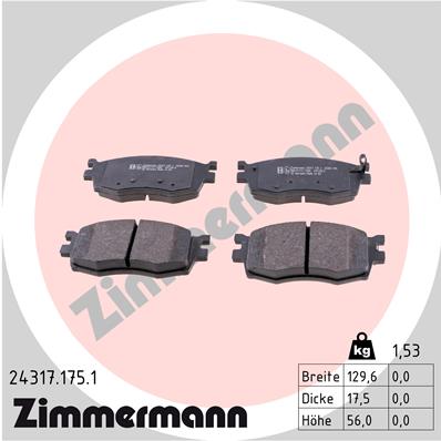 ZIMMERMANN 24317.175.1_ZIM Első fékbetét