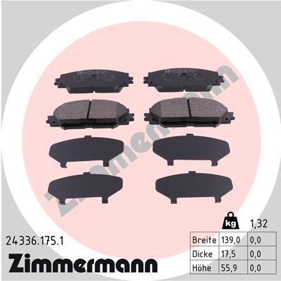 ZIMMERMANN Első fékbetét 24336.175.1_ZIM