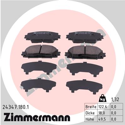 ZIMMERMANN Első fékbetét 24347.180.1_ZIM