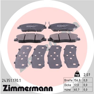 ZIMMERMANN Első fékbetét 24351.170.1_ZIM