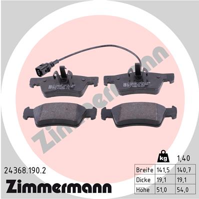 ZIMMERMANN Hátsó fékbetét 24368.190.2_ZIM