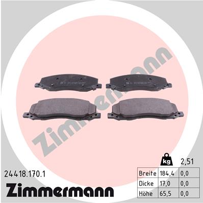 ZIMMERMANN Első fékbetét 24418.170.1_ZIM