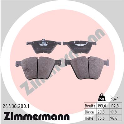 ZIMMERMANN 24436.200.1_ZIM Első fékbetét