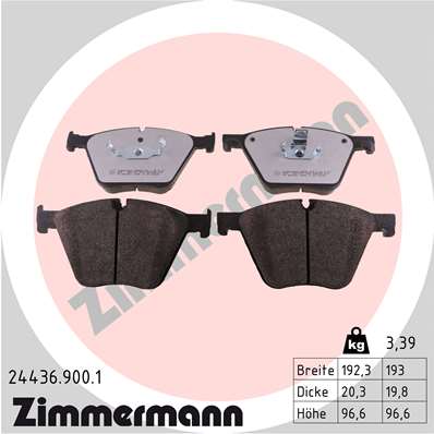 ZIMMERMANN Fékbetét, mind 24436.900.1_ZIM