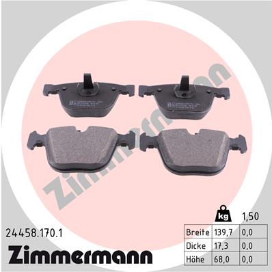 ZIMMERMANN Fékbetét, mind 24458.170.1_ZIM