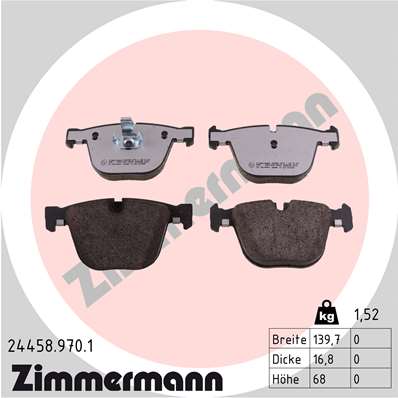 ZIMMERMANN 24458.970.1_ZIM Fékbetét, mind