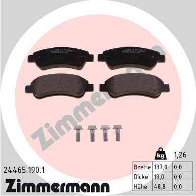 ZIMMERMANN 24465.190.1_ZIM Hátsó fékbetét