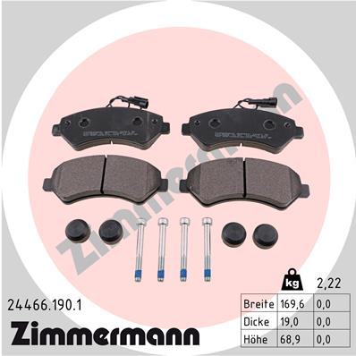 ZIMMERMANN Első fékbetét 24466.190.1_ZIM