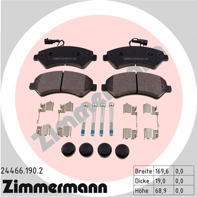 ZIMMERMANN Első fékbetét 24466.190.2_ZIM