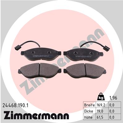 ZIMMERMANN Első fékbetét 24468.190.1_ZIM