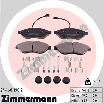 ZIMMERMANN Első fékbetét 24468.190.2_ZIM