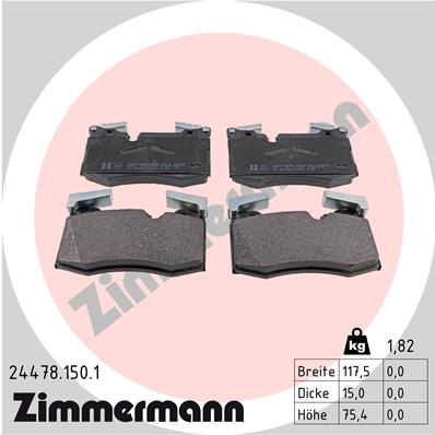 ZIMMERMANN 24478.150.1_ZIM Első fékbetét