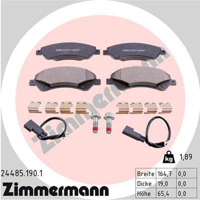 ZIMMERMANN Első fékbetét 24485.190.1_ZIM