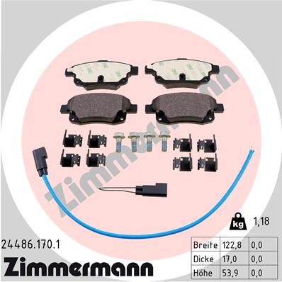 ZIMMERMANN Hátsó fékbetét 24486.170.1_ZIM