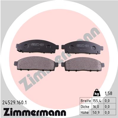 ZIMMERMANN Első fékbetét 24529.160.1_ZIM