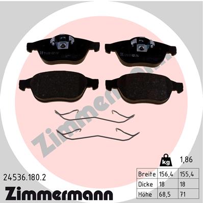 ZIMMERMANN Fékbetét, mind 24536.180.2_ZIM