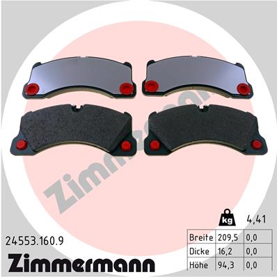 ZIMMERMANN Fékbetét, mind 24553.160.9_ZIM