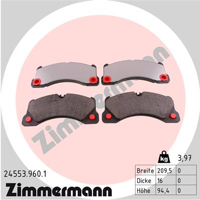 ZIMMERMANN Első fékbetét 24553.960.1_ZIM