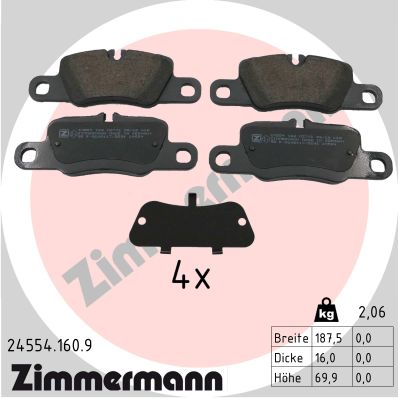 ZIMMERMANN Fékbetét, mind 24554.160.9_ZIM