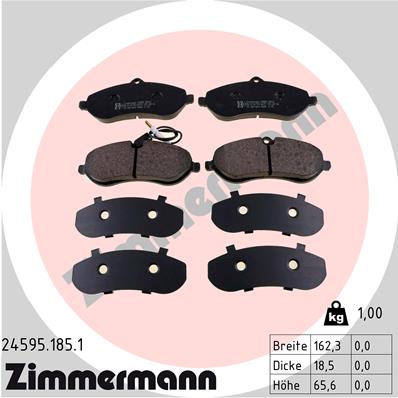 ZIMMERMANN Első fékbetét 24595.185.1_ZIM