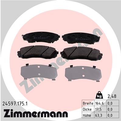 ZIMMERMANN Első fékbetét 24597.175.1_ZIM