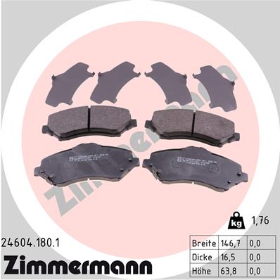 ZIMMERMANN Első fékbetét 24604.180.1_ZIM