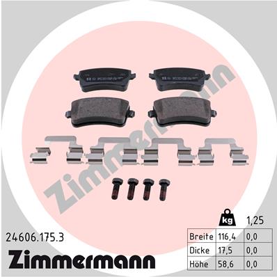 ZIMMERMANN Hátsó fékbetét 24606.175.3_ZIM