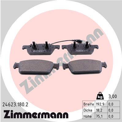 ZIMMERMANN Első fékbetét 24623.180.2_ZIM