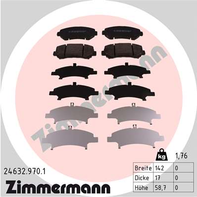 ZIMMERMANN Első fékbetét 24632.970.1_ZIM