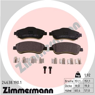 ZIMMERMANN Első fékbetét 24638.190.1_ZIM