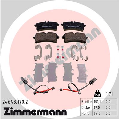 ZIMMERMANN Fékbetét, mind 24643.170.2_ZIM