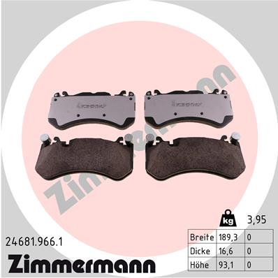 ZIMMERMANN Fékbetét, mind 24681.966.1_ZIM