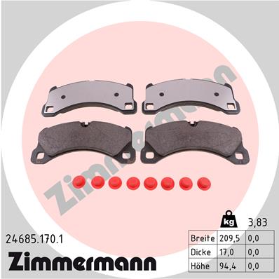 ZIMMERMANN Első fékbetét 24685.170.1_ZIM