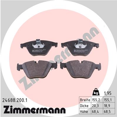 ZIMMERMANN Első fékbetét 24688.200.1_ZIM