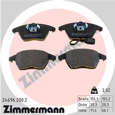 ZIMMERMANN Első fékbetét 24696.200.2_ZIM