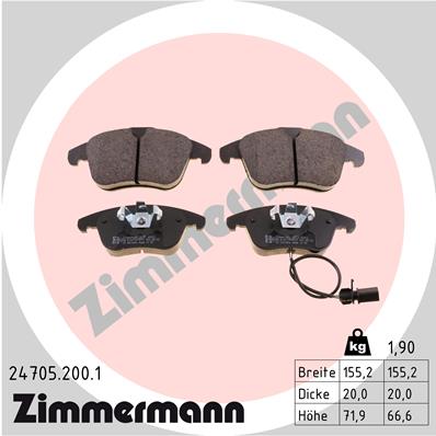 ZIMMERMANN Első fékbetét 24705.200.1_ZIM