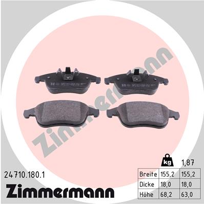 ZIMMERMANN Első fékbetét 24710.180.1_ZIM