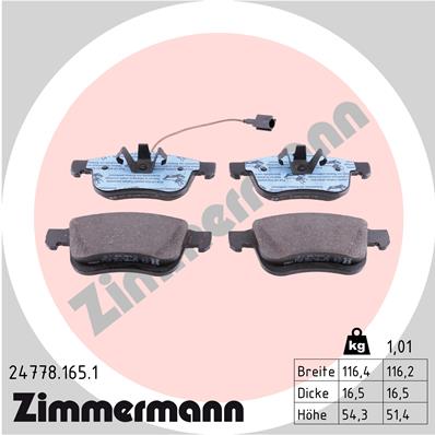 ZIMMERMANN Első fékbetét 24778.165.1_ZIM