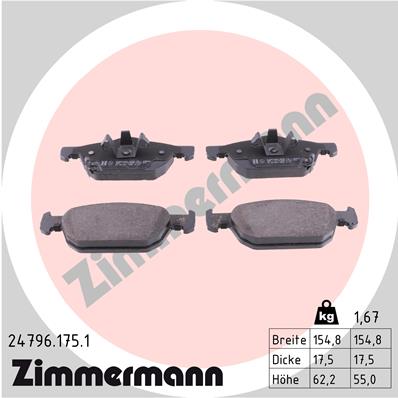 ZIMMERMANN Első fékbetét 24796.175.1_ZIM