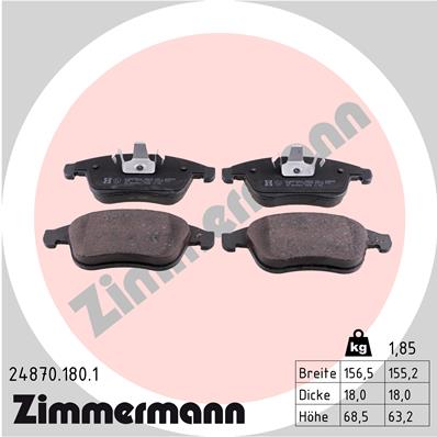 ZIMMERMANN Első fékbetét 24870.180.1_ZIM