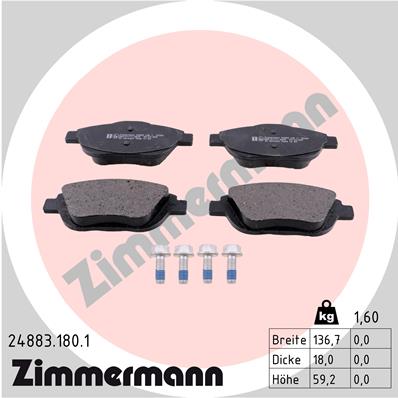 ZIMMERMANN Első fékbetét 24883.180.1_ZIM