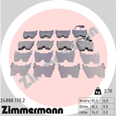 ZIMMERMANN Első fékbetét 24888.170.2_ZIM