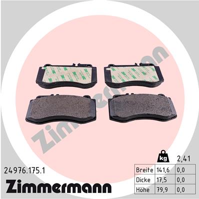 ZIMMERMANN Első fékbetét 24976.175.1_ZIM