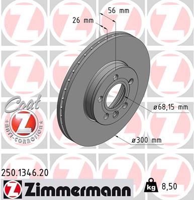 ZIMMERMANN Első féktárcsa 250.1346.20_ZIM