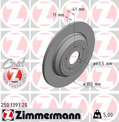 ZIMMERMANN Féktárcsa, mind 250.1397.20_ZIM