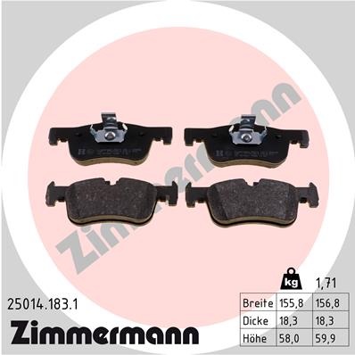 ZIMMERMANN Első fékbetét 25014.183.1_ZIM