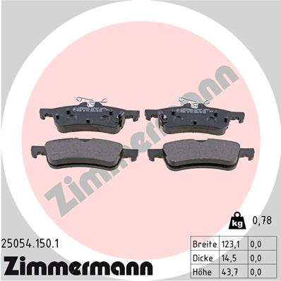 ZIMMERMANN Hátsó fékbetét 25054.150.1_ZIM