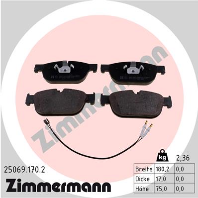 ZIMMERMANN Első fékbetét 25069.170.2_ZIM