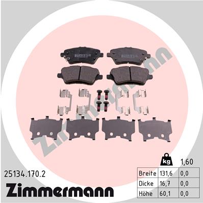 ZIMMERMANN Első fékbetét 25134.170.2_ZIM