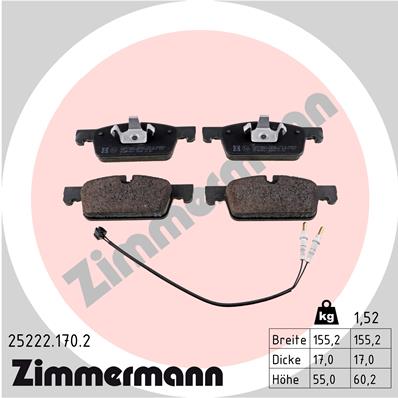 ZIMMERMANN Első fékbetét 25222.170.2_ZIM